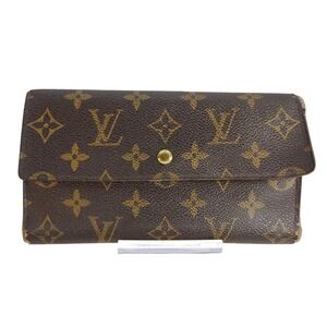 Vintage 80s Louis Vuitton Malletier International Canvas Leather Trifold Wallet